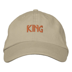 Casquette Brodée Kaki KING Texte Baseball Bon Attractif-Casquette M
