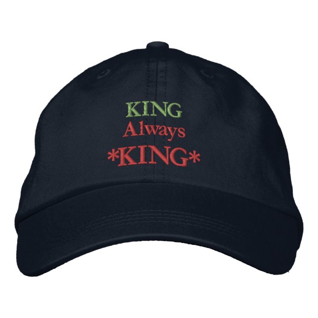 Casquette Brodée KING Always KING Citations de motivation imprimées (Devant)
