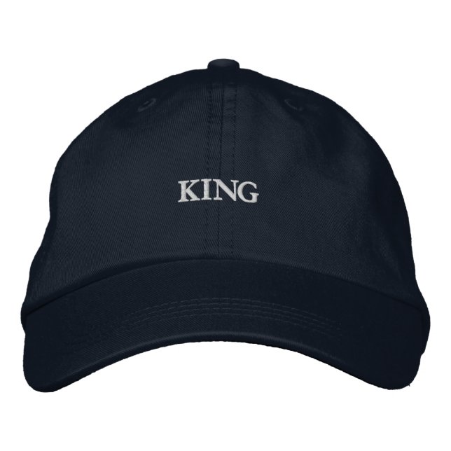 Casquette Brodée KING en grève Custom Elegant Style Hommes coton (Devant)