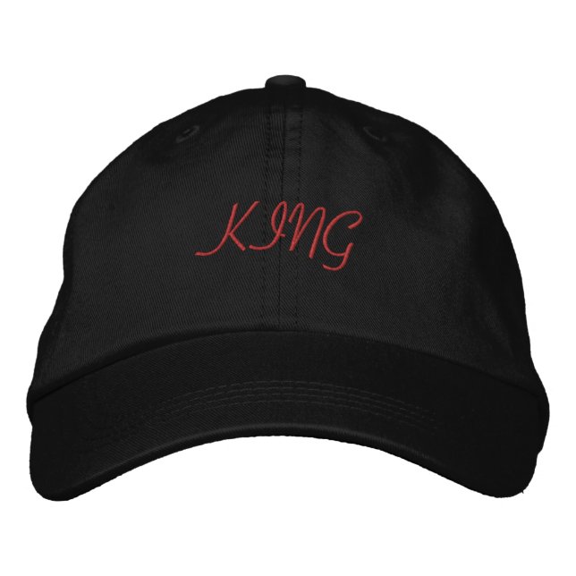 Casquette Brodée King Imprimé Nom du texte Don à votre aimé Superbe (Devant)