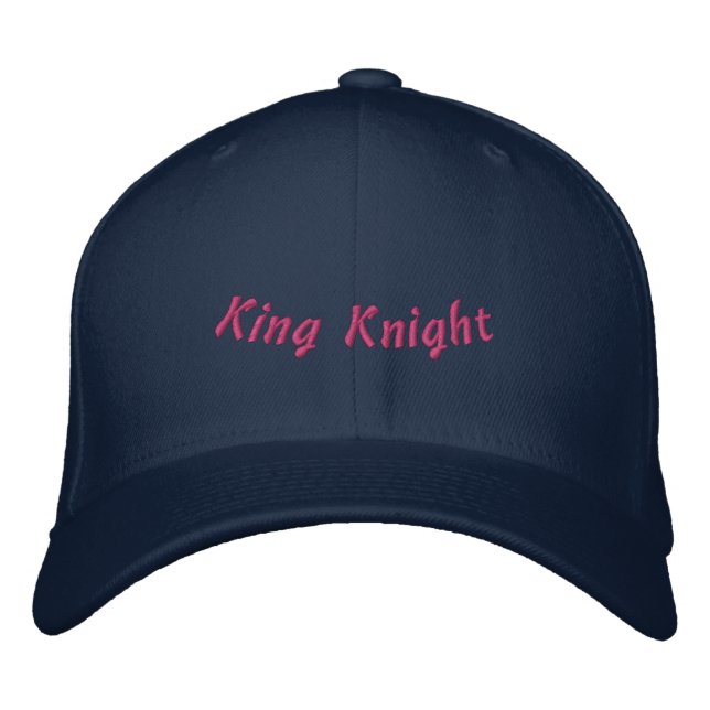 Casquette Brodée King Knight Navy Elegant-Hat Men Trucker Wool Bold (Devant)