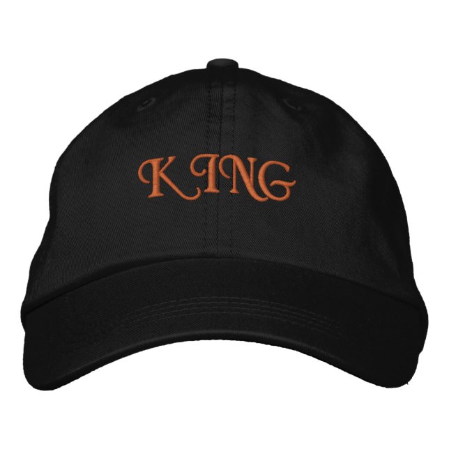 Casquette Brodée KING Nom élégant et élégant confort Visor Casquett (Devant)