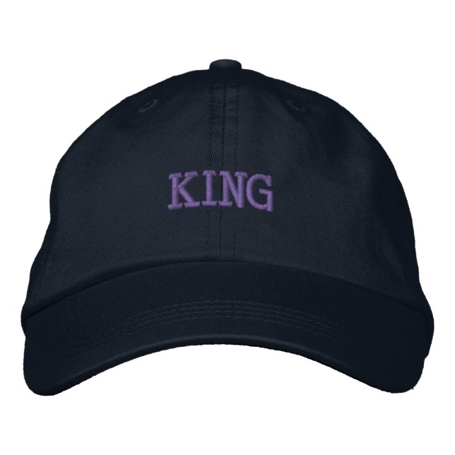 Casquette Brodée KING Unique et bon Élégant Brodé-Casquette (Devant)