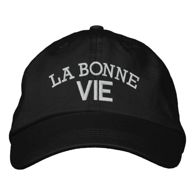 Casquette Brodée La Bonne Vie ... : ) par SRF (Devant)