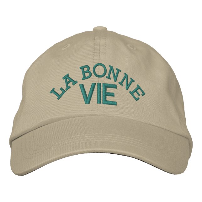 Casquette Brodée La Bonne Vie ... : ) par SRF (Devant)