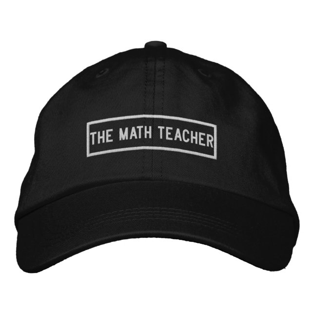 Casquette Brodée La broderie de l'enseignant de mathématiques (Devant)