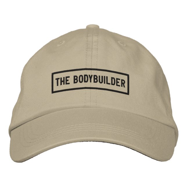 Casquette Brodée La Broderie En Tête Du Bodybuilder (Devant)
