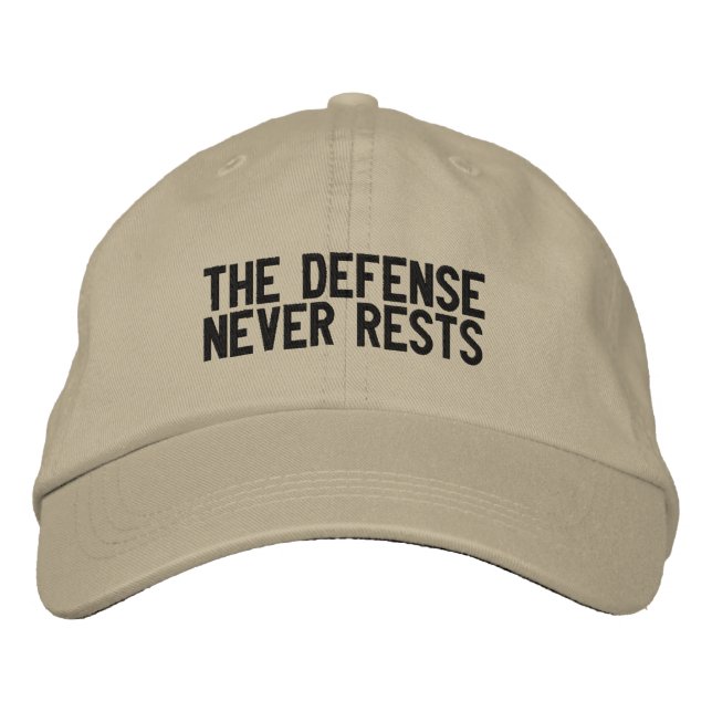Casquette Brodée La défense ne repose jamais (Devant)