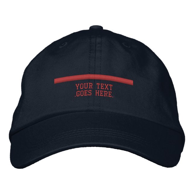 Casquette Brodée La ligne rouge mince le personnalisent avec le (Devant)