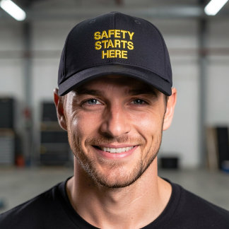 Casquette Brodée La sécurité commence ici | Sensibilisation à la sé