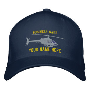 Casquette Brodée La Silhouette Hélicoptère Chopper Personnalise