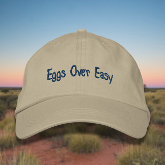 Casquette Brodée Laisser les oeufs sur facile en bleu
