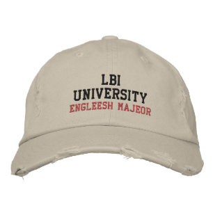 CASQUETTE BRODÉE LBI UNIVERSITY (TM) ENGLEESH MAJEOR