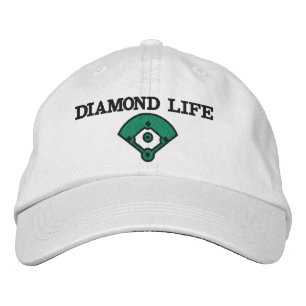 Casquette Brodée Le base-ball de la vie de diamant
