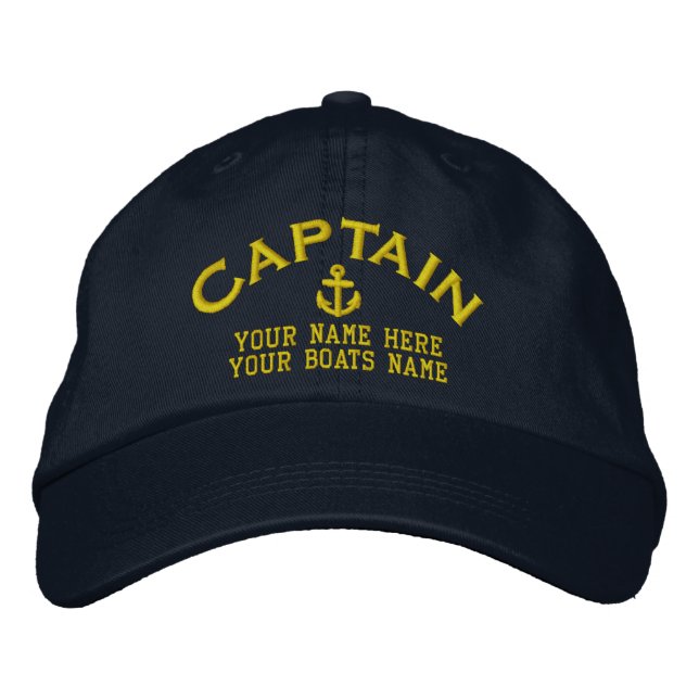 Casquette Brodée Le bateau de marins captains la navigation (Devant)