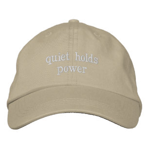 Casquette Brodée 'le calme détient le pouvoir' Phrase Minimaliste V