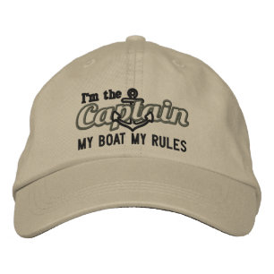 Casquette Brodée Le capitaine dit mon bateau mes règles