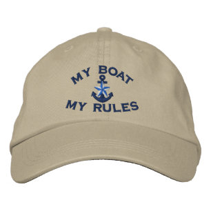 Casquette Brodée Le capitaine dit My Boat My Rules Star Ancre