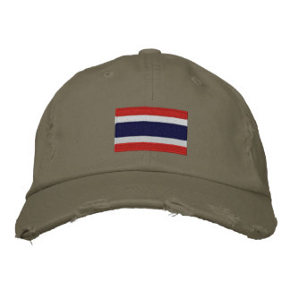 Casquette Brodée Le drapeau de la Thaïlande brodé chino twill casqu