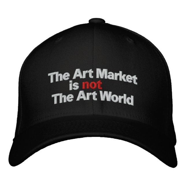 Casquette Brodée Le marché de l'art n'est pas le monde de l'art (Devant)