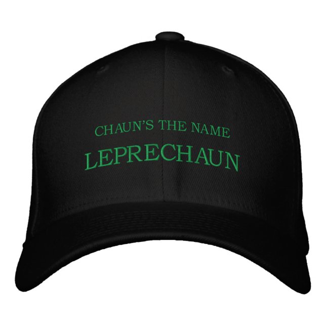 CASQUETTE BRODÉE LE NOM DE CHAUN, LEPRECHAUN (Devant)