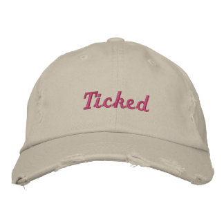 Casquette Brodée Le rose de chameau de Lyme_Ticked a fait tic tac