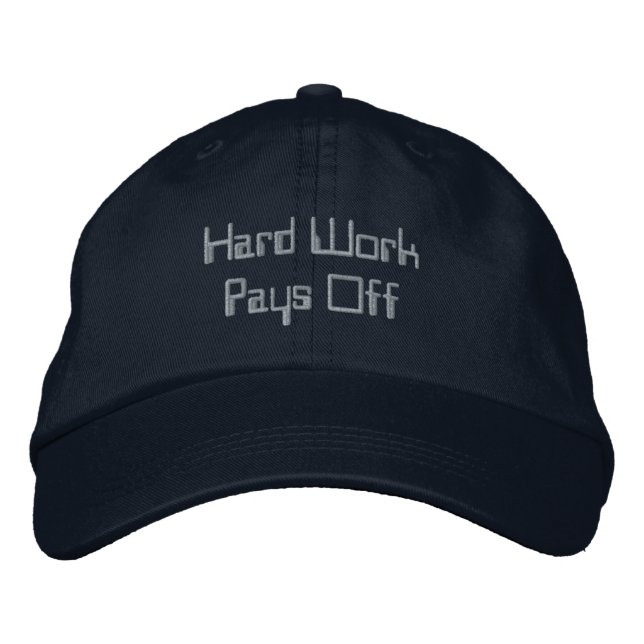 Casquette Brodée Le travail acharné paie la motivation succès Casqu (Devant)