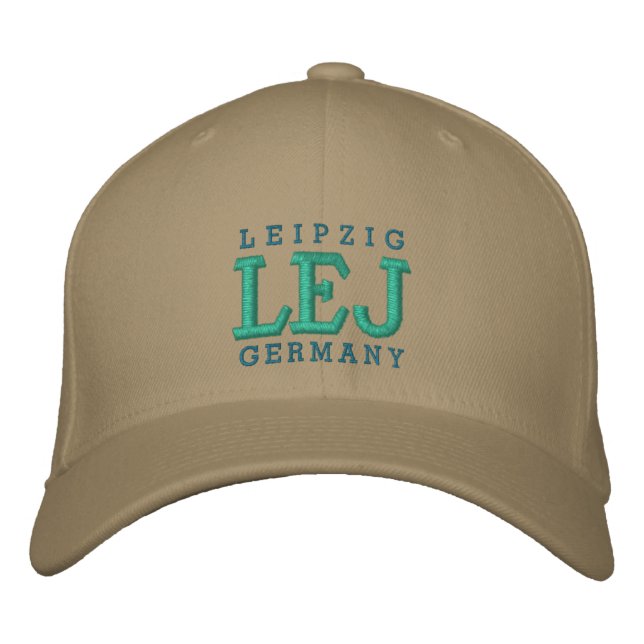 Casquette Brodée Leipzig, Allemagne "LEJ" (Devant)