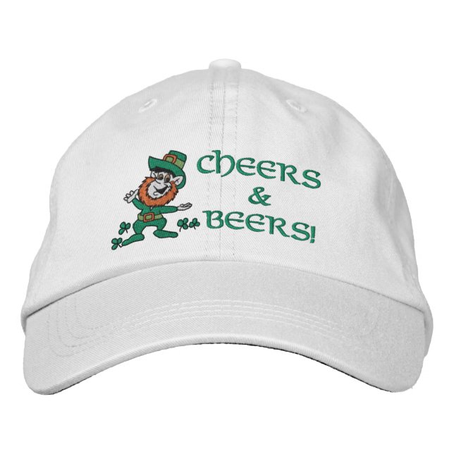 Casquette Brodée Leprechaun - Cheers & Beers (Devant)