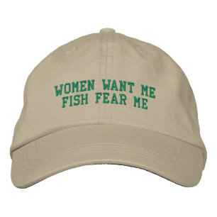 Casquette Brodée Les femmes veulent que je poisson peur moi drôle 