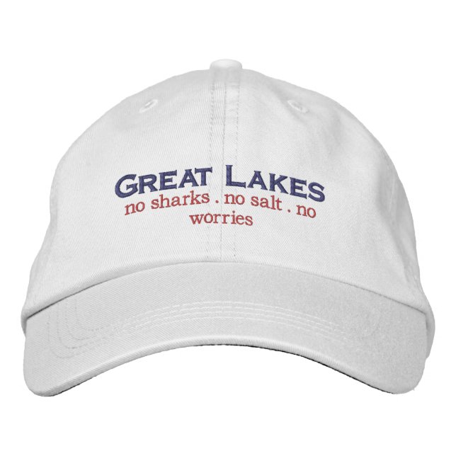 Casquette Brodée Les Grands Lacs pas de requins pas de sel pas de s (Devant)