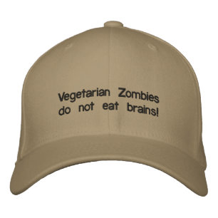 Casquette Brodée Les zombies végétariens ne mangent pas le cerveau 