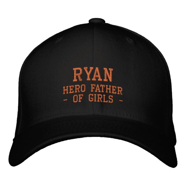 Casquette Brodée Lettering Ryan - héros père des filles (Devant)