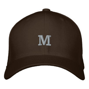 Casquette Brodée Lettre initiale Monogramme M Laine flexible