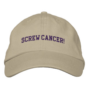 Casquette Brodée Lettres pourpres foncées de Cancer pancréatique de