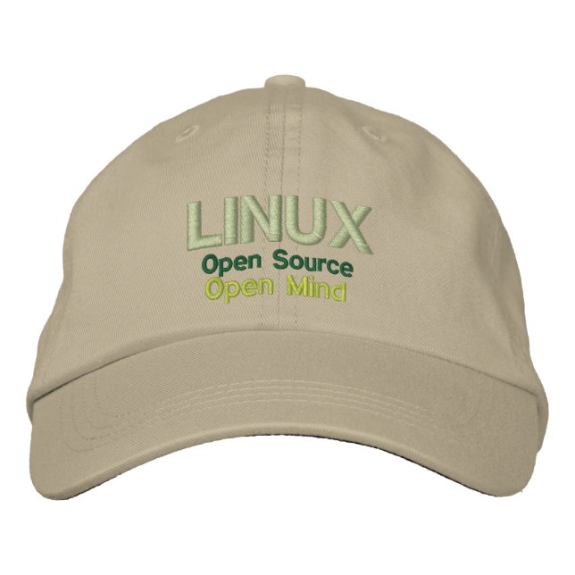 Casquette Brodée LINUX : Open Source, Open Mind (Devant)