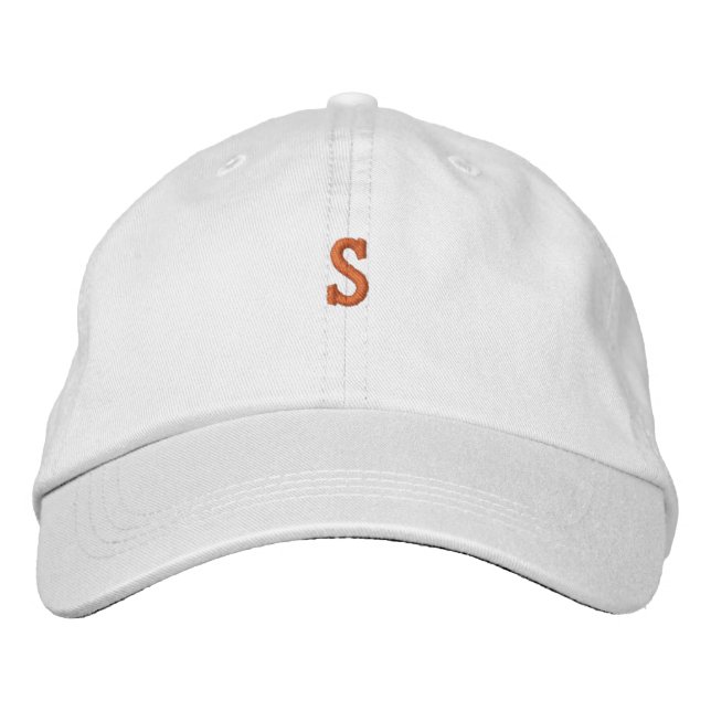 Casquette Brodée Logo Monogramme "S" Initiale Personnalisée Casquet (Devant)