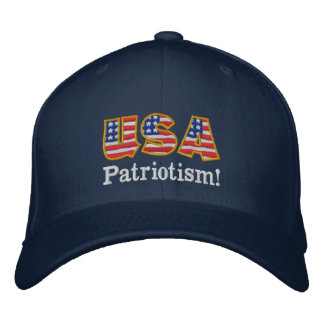 Casquette Brodée Logo USA Patriotisme NB1