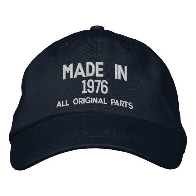 Casquette Brodée Made in 1976 Embroidered Cap - Customizable (Devant)