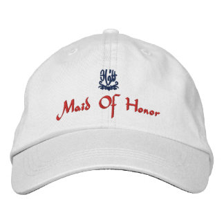 Casquette Brodée Maid Of Honor Mariage White