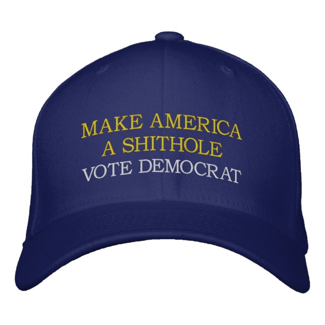 Casquette Brodée Make America, drôle anti Biden Pro Trump 2024 (Devant)