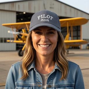 Casquette Brodée Maman Pilote Simple Aviation Nom Personnalisé Anni