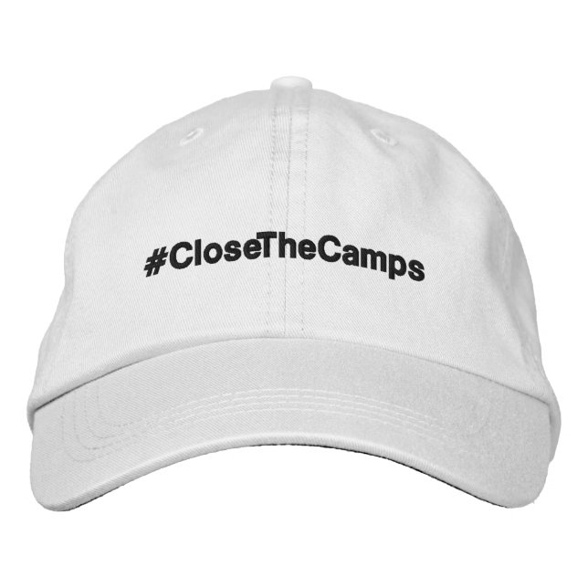 Casquette Brodée Manifestation politique #CloseTheCamps (Devant)