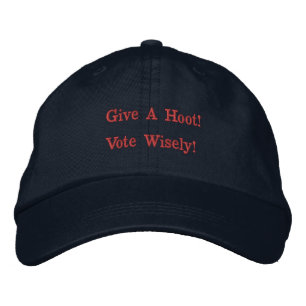 Casquette Brodée Marine Donnez un coup de pied - Votez sagement!