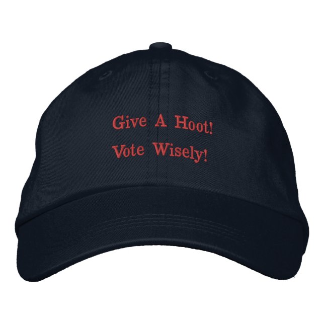 Casquette Brodée Marine Donnez un coup de pied - Votez sagement! (Devant)