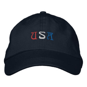 Casquette Brodée Marine USA Basic Réglable