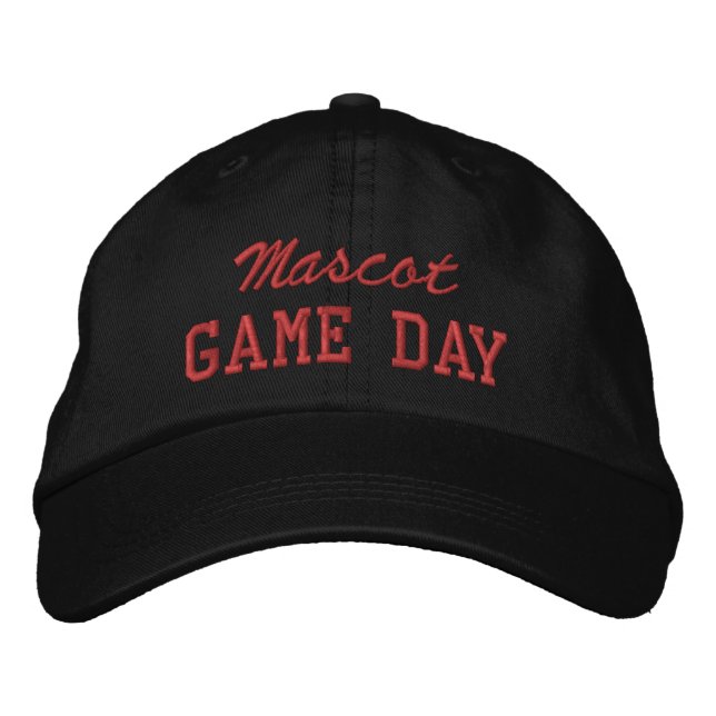 Casquette Brodée Mascotte ou nom d'équipe personnalisé pour le jour (Devant)