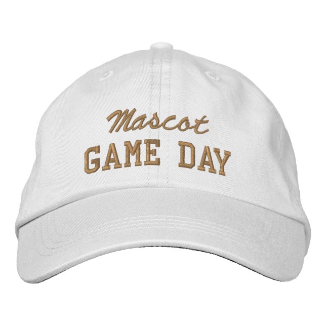 Casquette Brodée Mascotte ou nom d'équipe personnalisé pour le jour (Devant)
