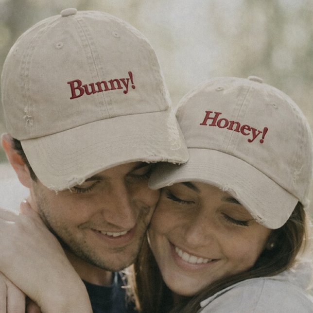 Casquette Brodée Matching Couple Embroidered Baseball Cap (Créateur téléchargé)
