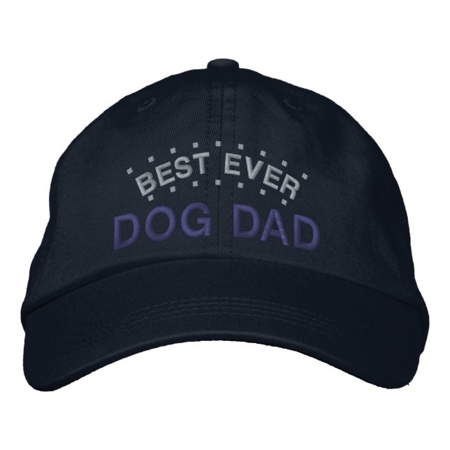 Casquette Brodée Meilleur Chien Toujours Papa Couleur Personnalisée (Devant)